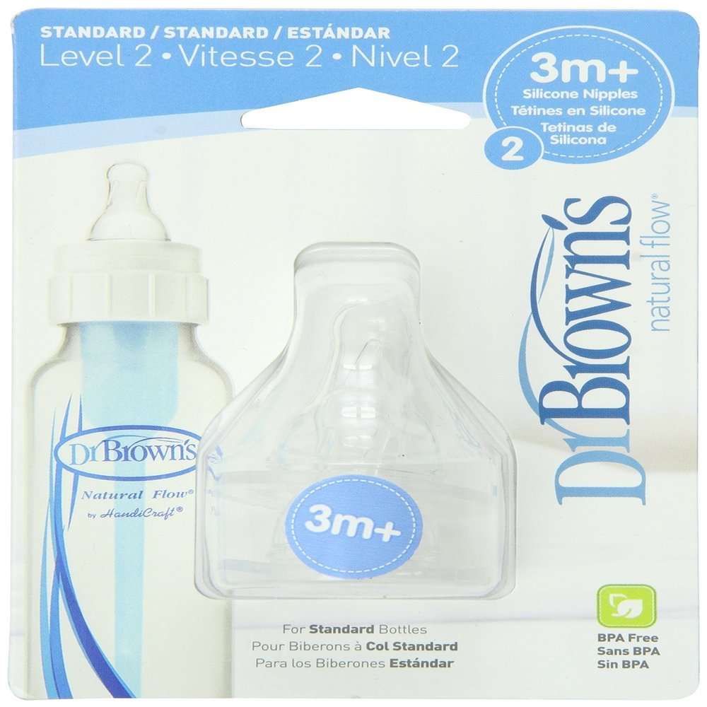 Dr. Brown's 8 Pack Natural Flow Level 2 Standard Nipple