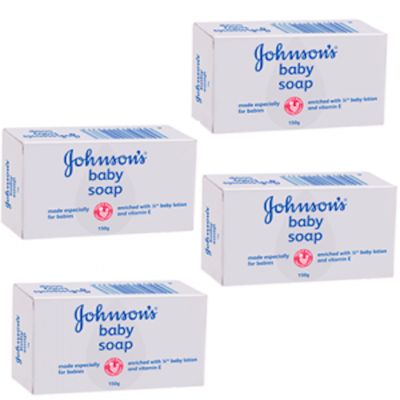 Johnson's & Johnson Baby Bar Soap White 100g. (Pack 4)