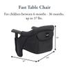 Inglesina Fast Table Chair, Black - Portable Baby High Chair - for Babies & Toddlers up to 37 lbs - Collapsible Design - Fits Tables 0.8'' to 3.5'' Thick - Compact & Easy to Use - Travel Bag Included view 3