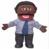 14" Calvin, Black Dad/Businessman, Hand Puppet view 1