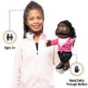 14" Barbara, Black Mom/Teacher, Hand Puppet view 2