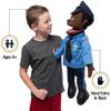 25" Policeman, Black Male, Full Body, Ventriloquist Style Puppet view 2