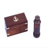 Hampton Nautical Scout's Antique Copper Spyglass 7" Telescope with Rosewood Box, Copper view 1
