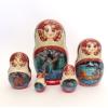 BuyRussianGifts Russian Nesting Dolls Hand Painted 5 Piece Snowmaiden Fairy Tale 7 inch Tall Stacking Set view 4