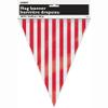 12ft Red Striped Pennant Banner view 2