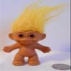 Russ Anime Troll Doll, Yellow Hair, Brown Eyes, 3 inches view 1