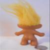 Russ Anime Troll Doll, Yellow Hair, Brown Eyes, 3 inches view 2