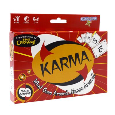 KARMA Card Games for Kids Kids, Family Games Night, Multi-Player, Screen Free, Travel Games, Playing Cards, What Goes Around, Comes Around, Ages 8+