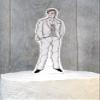 Casual Paper Groom Doll Mix and Match Wedding Cake Topper view 1
