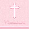Creative Converting 18 Count Communion Lunch Napkins, Faith Pink view 1