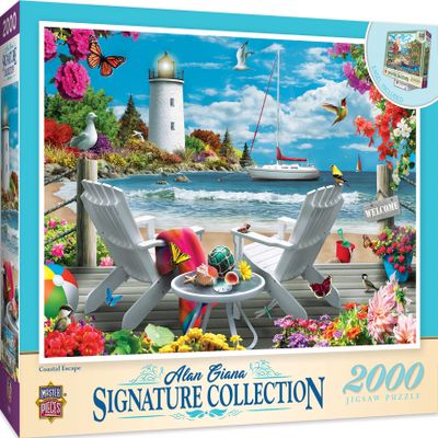 MasterPieces Jigsaw Puzzle 2000 Pieces for Adults - Coastal Escape, Matte Finish, Eco-Friendly, 39"x27"