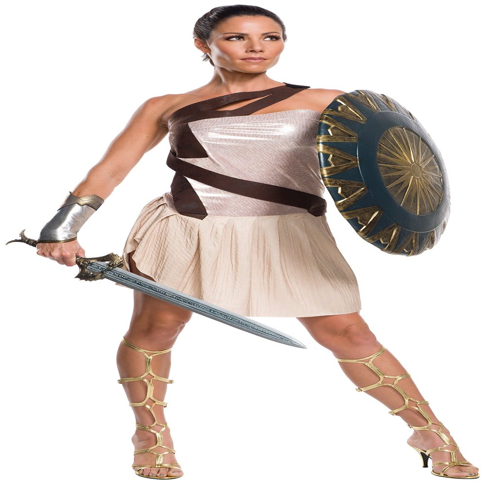Rubies Costume Co. Women's Movie Deluxe Beach Battle Wonder Woman Costume, As Shown, Large