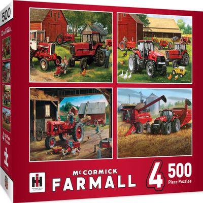 MasterPieces 2000 Piece Jigsaw Puzzle for Adult, Family, Or Youth - Farmall 4-Pack 14" X 19" - Family Owned American Puzzle Company