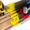TrainLab Thomas Wood 2018 to Trackmaster (Brown 2009) Train Track Adapters (Yellow) view 1