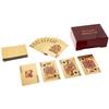 KUJOBUY Deck of Poker Card in 999.9 Gold Foil Dollars Plating with Certificate and Mahogany Box Bridge Size Deck of Card Friends Playing Gold 54 Cards Bulk Holder Coolest Prestige Set of Cards view 3