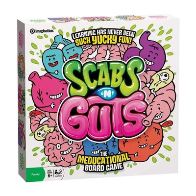 Scabs N Guts Educational Board Game Learning has Never Been Such yucky Fun! for 2 or More Players Ages 6 and up