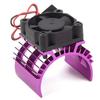 Hobbypower Alloy Heatsink w/ 5v Cooling Fan for 1/10 Car 540 3650 Size Motor Purple view 1