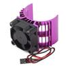 Hobbypower Alloy Heatsink w/ 5v Cooling Fan for 1/10 Car 540 3650 Size Motor Purple view 2