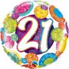 Pioneer Balloon Company 21 Big Dots & Glitz Flat Foil Balloon, 18", Multicolor view 1