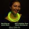 Glow Sticks Bulk Wholesale Necklaces, 200 22 Yellow Glow Stick Necklaces+200 Free Glow Bracelets! Bright Color, Glow 8-12 Hrs, Connector Pre-Attached(Time Saver), Sturdy Packaging, GlowWithUs Brand view 2