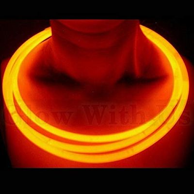 Glow Sticks Bulk Wholesale Necklaces, 200 22 Orange Glow Stick Necklaces+200 Free Glow Bracelets! Bright Color, Glow 8-12 Hrs, Connector Pre-Attached(Time Saver), Sturdy Packaging, GlowWithUs Brand