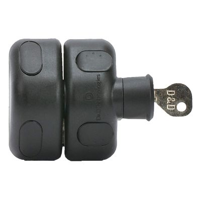 D&D Technologies MLSPS2L MagnaLatch Side Pull, Safety Gate Latch, Key Lockable Magnetic Latch Gate Hardware for Square Gate Frame and Post, Metal, Wood, Vinyl Fences, Black