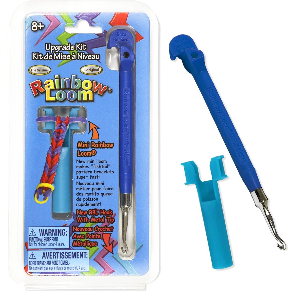 Rainbow Loom Blue Upgrade Kit, Features a Blue Metal Hook and a Mini Loom to Make Bracelets, for Ages 7+; Rubber Bands are NOT Included