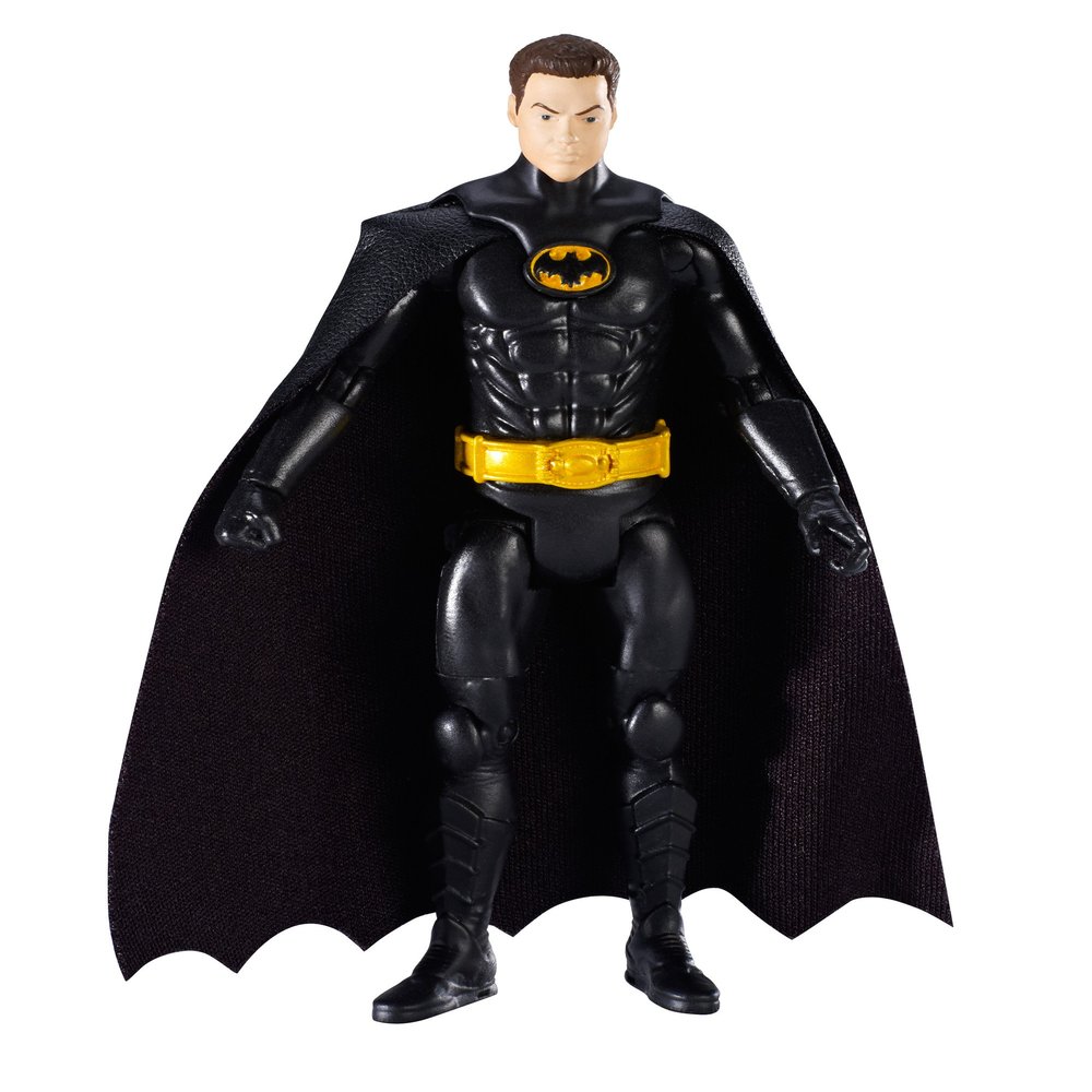DC Comics Multiverse, Basic Figure, Unmasked Variant Batman [Michael Keaton], 4 Inches