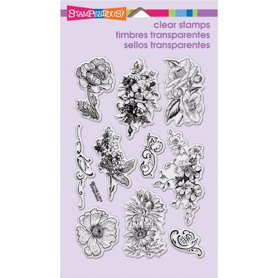 Stampendous Perfectly Clear Rubber Stamp, Frantage Flowers