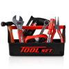 Playkidz Tool Box for Kids 22-Piece Boys & Girls Construction Toy Playset w/Carry Chest, Working Push Button Power Drill, Hammer, Screwdriver, Wrench, Pliers, Saw & Other Realistic Tools Ages 3+ view 2