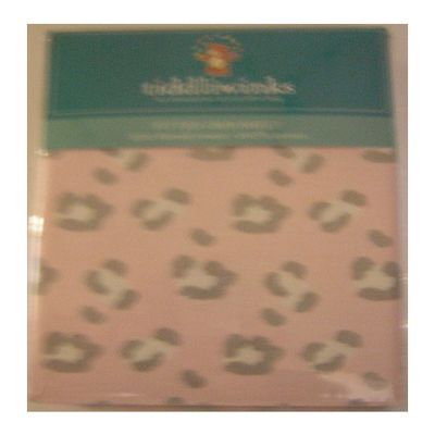 Tiddliwinks Fitted Crib Sheet - Pink Pattern - 100% Cotton - 200 TC