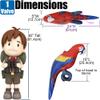 Jet Creations 24" Inflatable Scarlet Macaw Parrot Red, Yellow, Blue Animal Figure for Decor, Play, Livestock Party, Birthday,Kids Gift, Christmas, Winter view 2