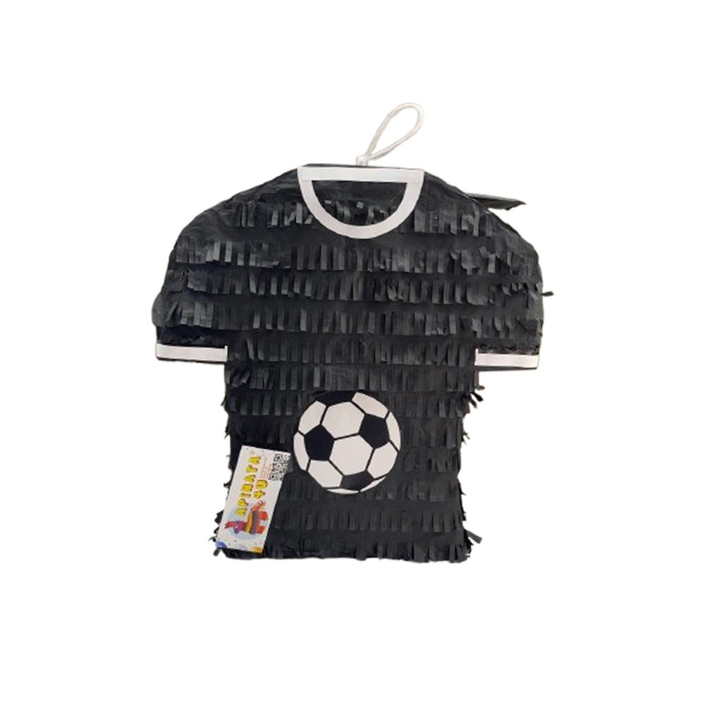 APINATA4U Ronaldo Soccer Jersey Pinata, Black and White Football Jersey for Kids, Soccer Fun Party Decor, Ronaldo Themed Birthday Decorations, Sports Themed Game Pinata
