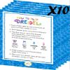 The Dreidel Company 100 Solid Blue & White Hand Painted Wooden Hanukkah Dreidels with English Transliteration - Includes Detailed 3 Game Instruction Cards- (100-Pack) view 4