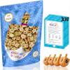 100 Natural Wood Dreidels Hanukkah Draydel with English Transliteration & 10 Instruction Cards view 1