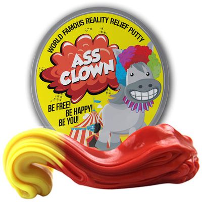 Ass Clown Stress Relief Putty - Heat Activated Funny Color Changing, Red and Yellow Therapy Putty