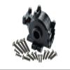 1:10 Baja Rey/Rock Rey Upgrade Parts Aluminum Front Gear Box - 1 Set Black view 1