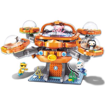 for Age 8+ Building Block Octonauts Ocean Adventure Octopod Castle Playset & Barnacles Kwazii Peso Inkling 698pcs Building Brick Set-No Package Box (3708)