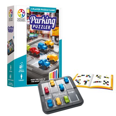 SmartGames Parking Puzzler Logic Puzzle Game with 60 Traffic Challenges for Ages 6+