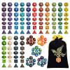 QMay DND Dice Set - 20x7 (140 Pieces) Polyhedral Dice, 20 Colors D&D Dice for Dungeons and Dragons Tabletop Role-Playing Games with 1 Drawstring Bag view 1