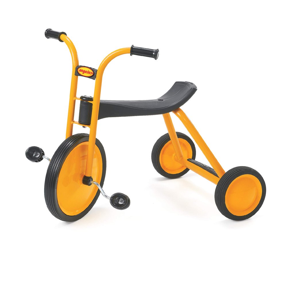 MYRIDER Toddler Trike, Kids Tricycle for Preschool, Daycare, Playground Kids Tricycles, Rubber Tires, Yellow/Black, 14.5" Maxi