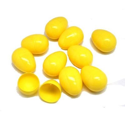 100 Pieces Plastic Yellow Easter Eggs 100 Pieces