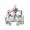 Sparkling Gems Silver Birthday Girl Tiara - Fits Most Children, 1 Piece - Perfect for Birthday Parties and Dress-Up Fun view 1