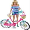 Barbie Bicycle with Basket of Flowers view 1