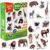 19 Fridge Magnets for Toddlers - Zoo Animal Magnets for Refrigerator - Real Zoo Animal Magnets for Children - Big Realistic Magnets for Kids - Learning Toy Set - Baby Educational Gift view 1