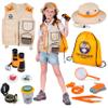Kids Explorer Kit with Safari Vest & Hat for 3-7 Year Old Boys & Girls - Safari Costume & Dress Up as Zoo Keeper, Paleontologist - Giftable Outdoor Adventure Kit for Kids + Adventure Book view 1