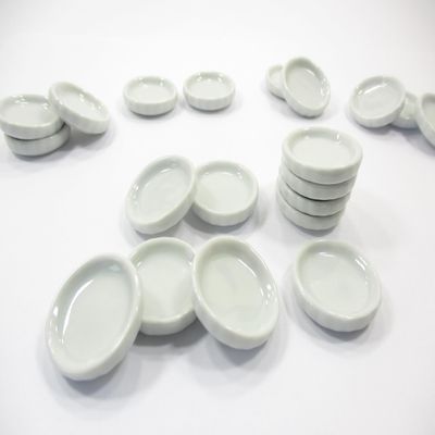 10x25 mm White Pan/Tray Dollhouse Miniatures Ceramic Kitchen Supply 10074