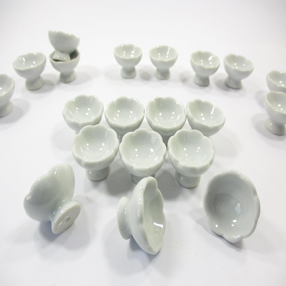 10x25 mm White Ice Cream/Fruit Bowl Dollhouse Miniature Ceramic Deco 10077