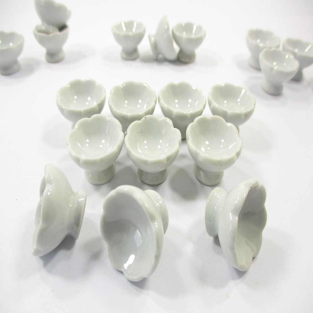 10x20 mm White Ice Cream/Fruit Bowl Dollhouse Miniature Ceramic Deco 10078