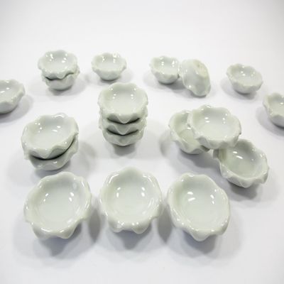 10x25 mm White Salad/Ice Cream Bowl Dollhouse Miniatures Ceramic Deco 10079